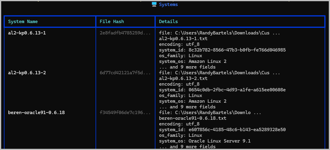 Verbose Systems List Verbose Systems List